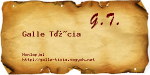 Galle Tícia névjegykártya